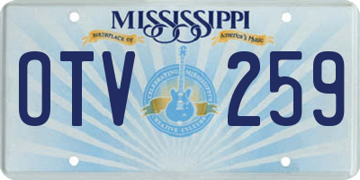 MS license plate OTV259