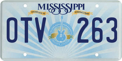 MS license plate OTV263