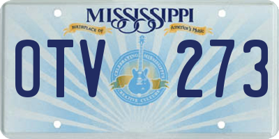 MS license plate OTV273