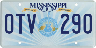 MS license plate OTV290