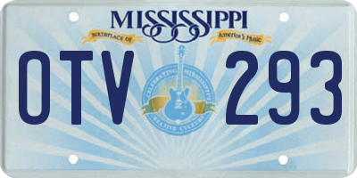 MS license plate OTV293