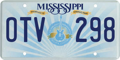 MS license plate OTV298