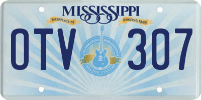 MS license plate OTV307