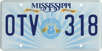 MS license plate OTV318