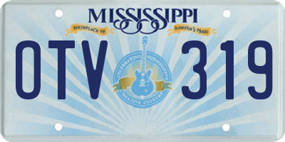 MS license plate OTV319