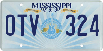 MS license plate OTV324