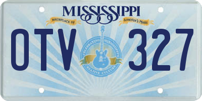 MS license plate OTV327