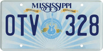 MS license plate OTV328