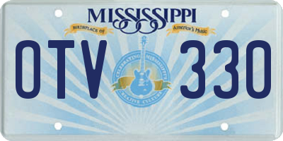 MS license plate OTV330