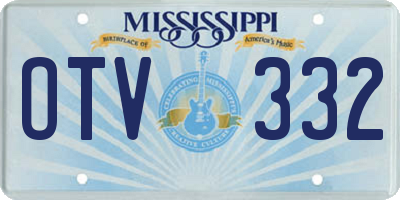MS license plate OTV332