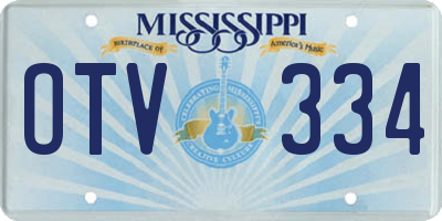 MS license plate OTV334