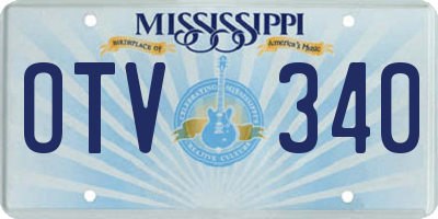 MS license plate OTV340