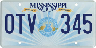 MS license plate OTV345