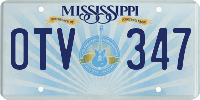 MS license plate OTV347