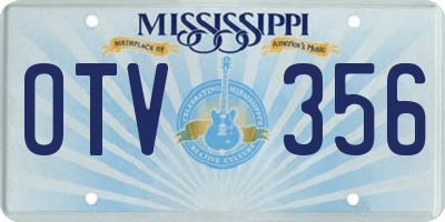 MS license plate OTV356