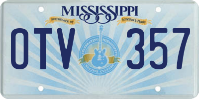 MS license plate OTV357