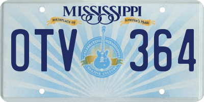 MS license plate OTV364