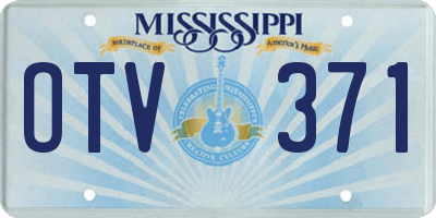 MS license plate OTV371