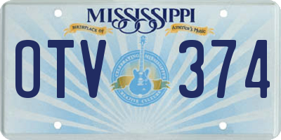 MS license plate OTV374