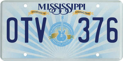 MS license plate OTV376