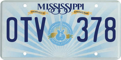 MS license plate OTV378