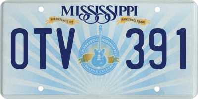 MS license plate OTV391