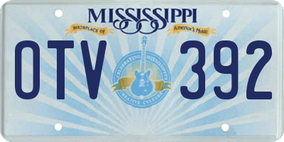 MS license plate OTV392