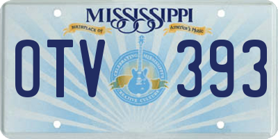 MS license plate OTV393