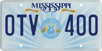 MS license plate OTV400