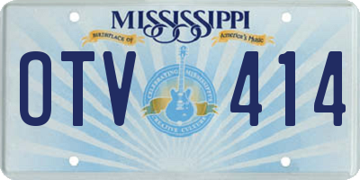 MS license plate OTV414