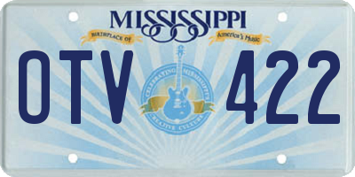 MS license plate OTV422