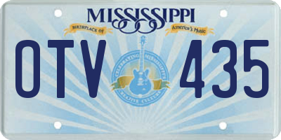 MS license plate OTV435