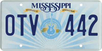 MS license plate OTV442
