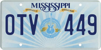 MS license plate OTV449