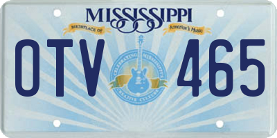 MS license plate OTV465