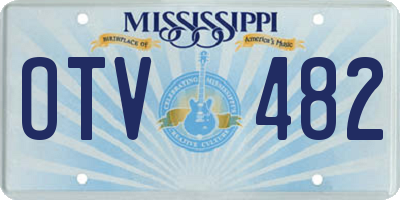 MS license plate OTV482