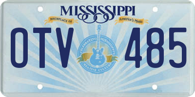 MS license plate OTV485