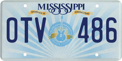 MS license plate OTV486
