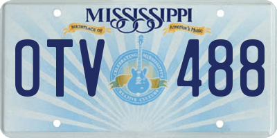 MS license plate OTV488