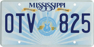 MS license plate OTV825