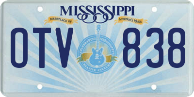 MS license plate OTV838