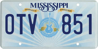 MS license plate OTV851