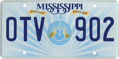 MS license plate OTV902