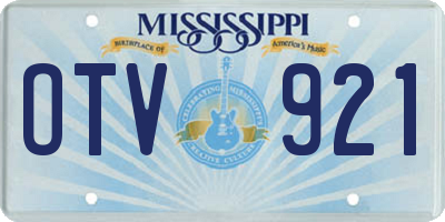 MS license plate OTV921