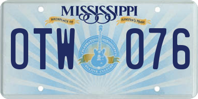 MS license plate OTW076