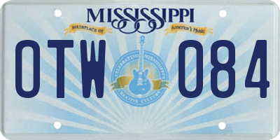 MS license plate OTW084