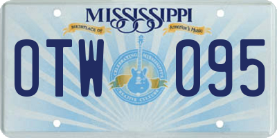 MS license plate OTW095