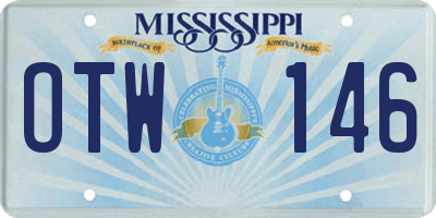 MS license plate OTW146