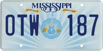 MS license plate OTW187