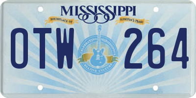 MS license plate OTW264